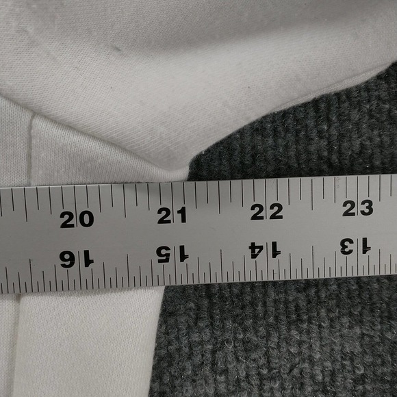 Nike Mens Hoodie White Medium Metallic Logo Funnel Neck Pullover Long Sleeve - Picture 15 of 15